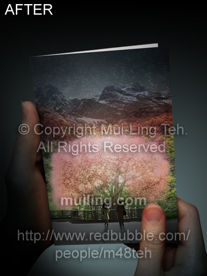 Card promotion for "A year went by in a single day" by Mui-Ling Teh
