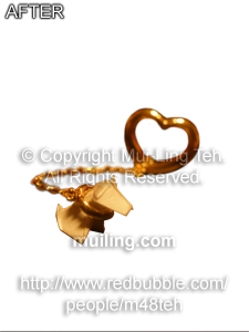 "Puppy on a Neckleash" by Mui-Ling Teh with the background removed.