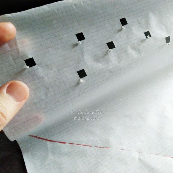 Artwork with miniature origami cranes by Mui-Ling Teh